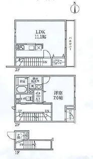 ウェルスクエア豊島千早【2階】の間取り