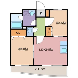 ヴィブレ クレール【3階】の間取り