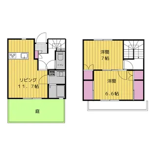 プレタメゾン壱号館【1階】の間取り