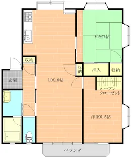 プロムコーポB【2階】の間取り