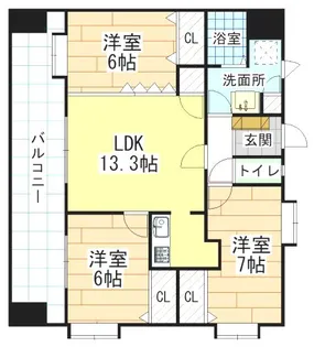 3LDKの間取り画像