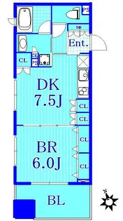 レジデンス横濱リバーサイド【6階】の間取り