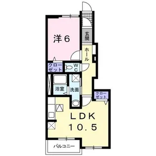 1LDKの間取り画像