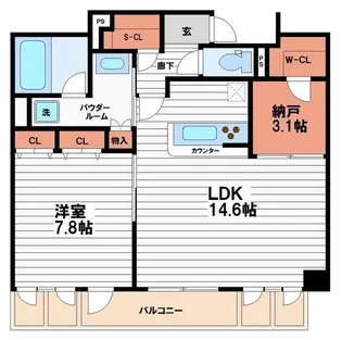 KDX堺筋本町レジデンス【15階】の間取り