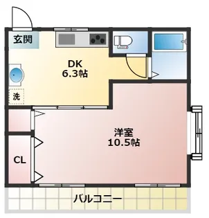 レジデンス多摩C【2階】の間取り