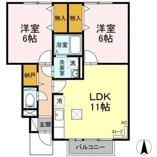 セジュールFK A【1階】の間取り