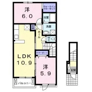 広島県福山市瀬戸町大字地頭分【アパート】の間取り