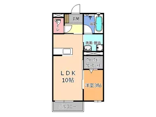 1LDKの間取り画像