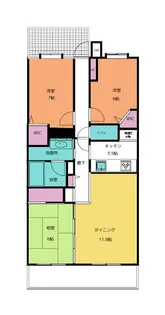 コスモ横濱本牧シーサイドテラス【2階】の間取り