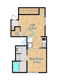 東京都江戸川区中葛西4【アパート】の間取り