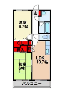 レジデンス原田【3階】の間取り