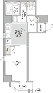 ジオエント御徒町【4階】の間取り