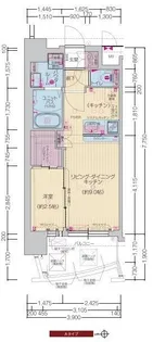 プレサンス江坂ベルフィーヌ【4階】の間取り