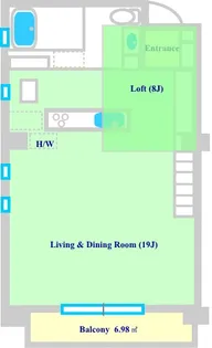 ザ・グローバル・タワー【2階】の間取り