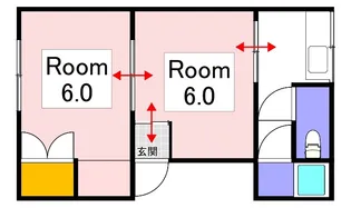 十日市アパート【2階】の間取り