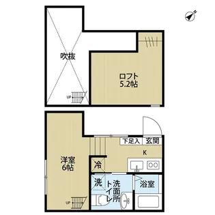 埼玉県越谷市瓦曽根1【アパート】の間取り
