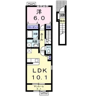 エレガンシアI【2階】の間取り