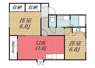 千葉県市原市五井西4【アパート】の間取り