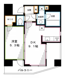 東京都中野区中央2【マンション】の間取り