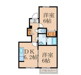 ベルコロレVI C【1階】の間取り