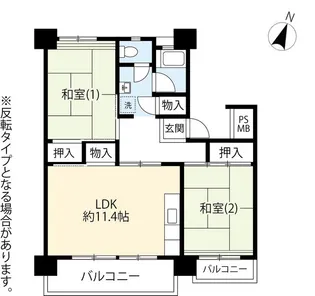 UR多摩ニュータウン諏訪【1階】の間取り
