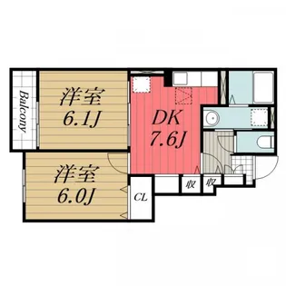 千葉県成田市三里塚光ケ丘【アパート】の間取り