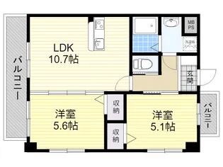 JET BLD GALLERIA【4階】の間取り