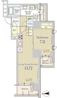 パークアクシス池田山【2階】の間取り