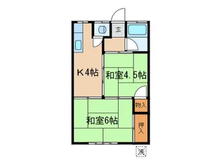銀河ハイツ【1階】の間取り