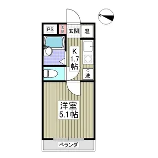 インティメイトハイツ【1】【4階】の間取り