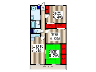 ヴェル・ヴィ-ル幸町【4階】の間取り