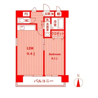 USKウエストワード【9階】の間取り