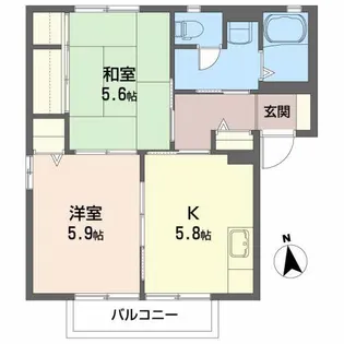 エ・プランシュ【1階】の間取り
