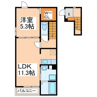 セリーン プレイス【2階】の間取り
