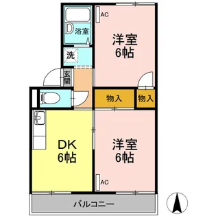 セジュール住吉A棟【2階】の間取り