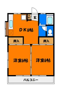 緑ハイツ【2階】の間取り