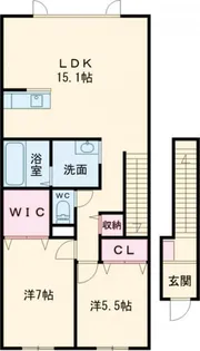 ルラーシェ名寄【2階】の間取り
