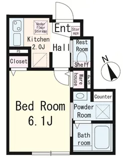 メローン【1階】の間取り