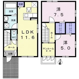 アンジュ セツ【1階】の間取り