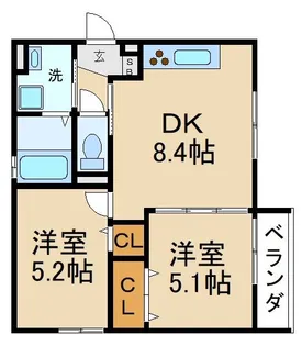 ラモーナ明和【2階】の間取り