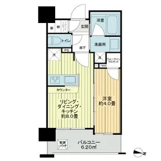 グローベル ザ・スイート横浜プレミア【4階】の間取り