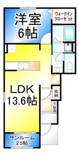 アクアレジデンス【1階】の間取り