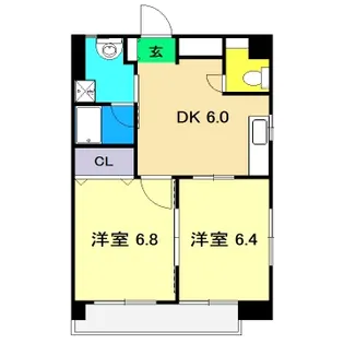 グレイス北久保【5階】の間取り