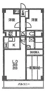 セントラル富浜【3階】の間取り