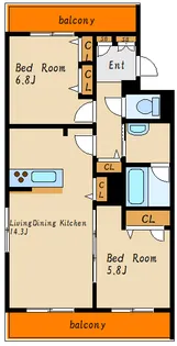 Seaside House【2階】の間取り