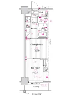 ガーラ・パークサイド亀戸【2階】の間取り