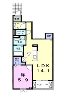 エクセレント【1階】の間取り