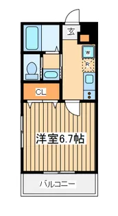 ラパルトマン221プリュー【1階】の間取り