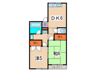 ハイツしいの木II【2階】の間取り