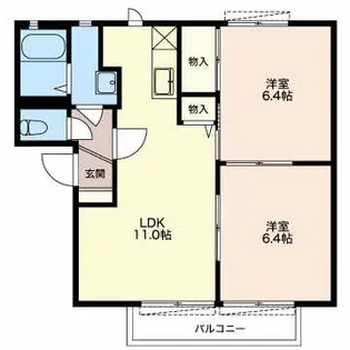 ファミーユベール A【2階】の間取り